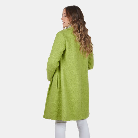 Abrigo teddy para mujeres, Verde Abrigo teddy para mujeres, Verde